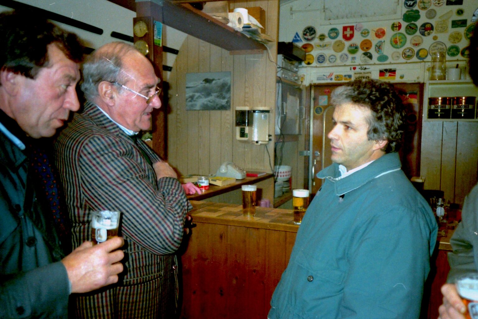 Klaus Engels, Herrmann-Josef Kirch und Herbert Schütz im LVA-Clubheim in den 1980ern (Foto: Günther Lücker)