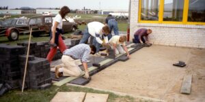 Stein für Stein: Letzte Arbeiten vor dem neuen LVA-Jugendheim (Foto: Günther Lücker)